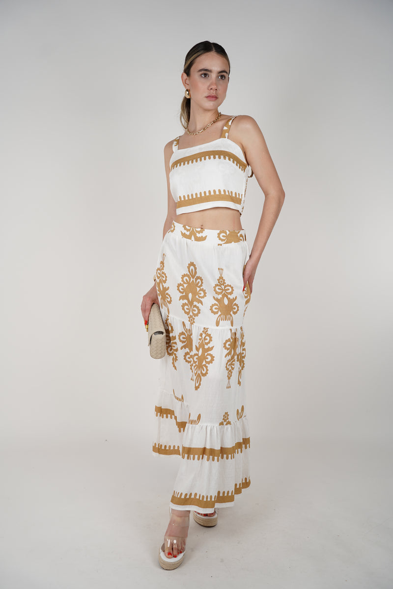 Vani Skirt Set – Bold Embroidery Meets Breezy Elegance