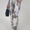 Vera Silk Pants – Printed Wide-Leg Drawstring Pants