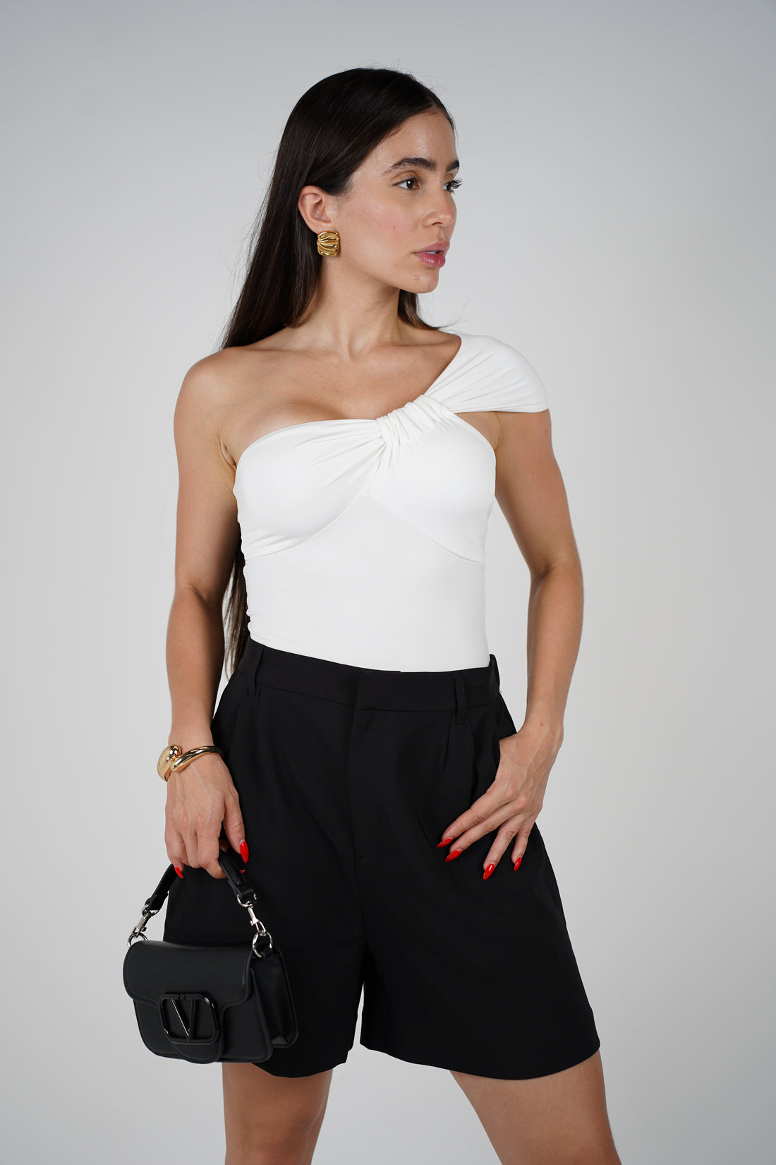 Valerie Shorts – Sleek Black Tailored Look