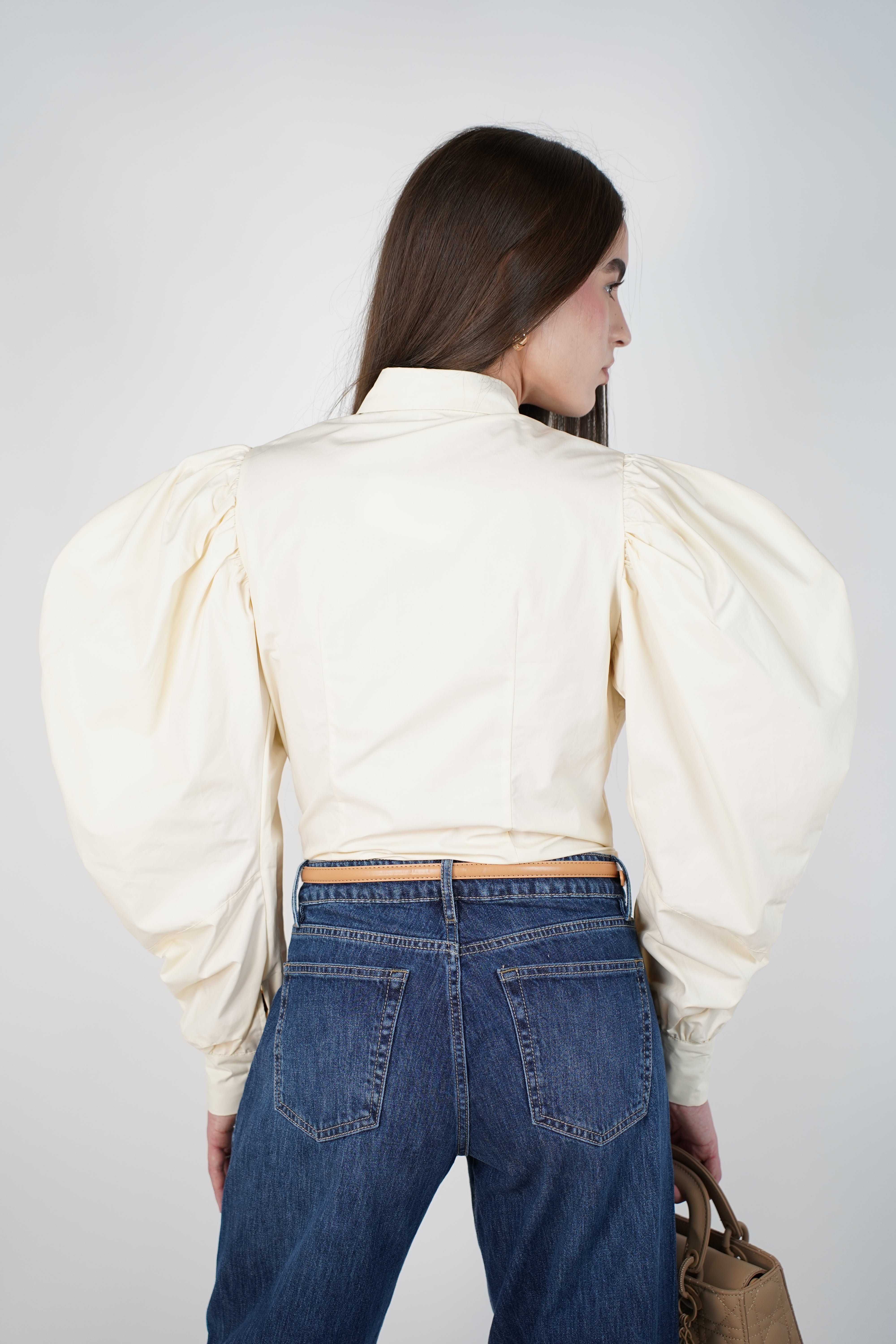 Viole Button Down – Statement Puff Sleeves with Artistic Buttons