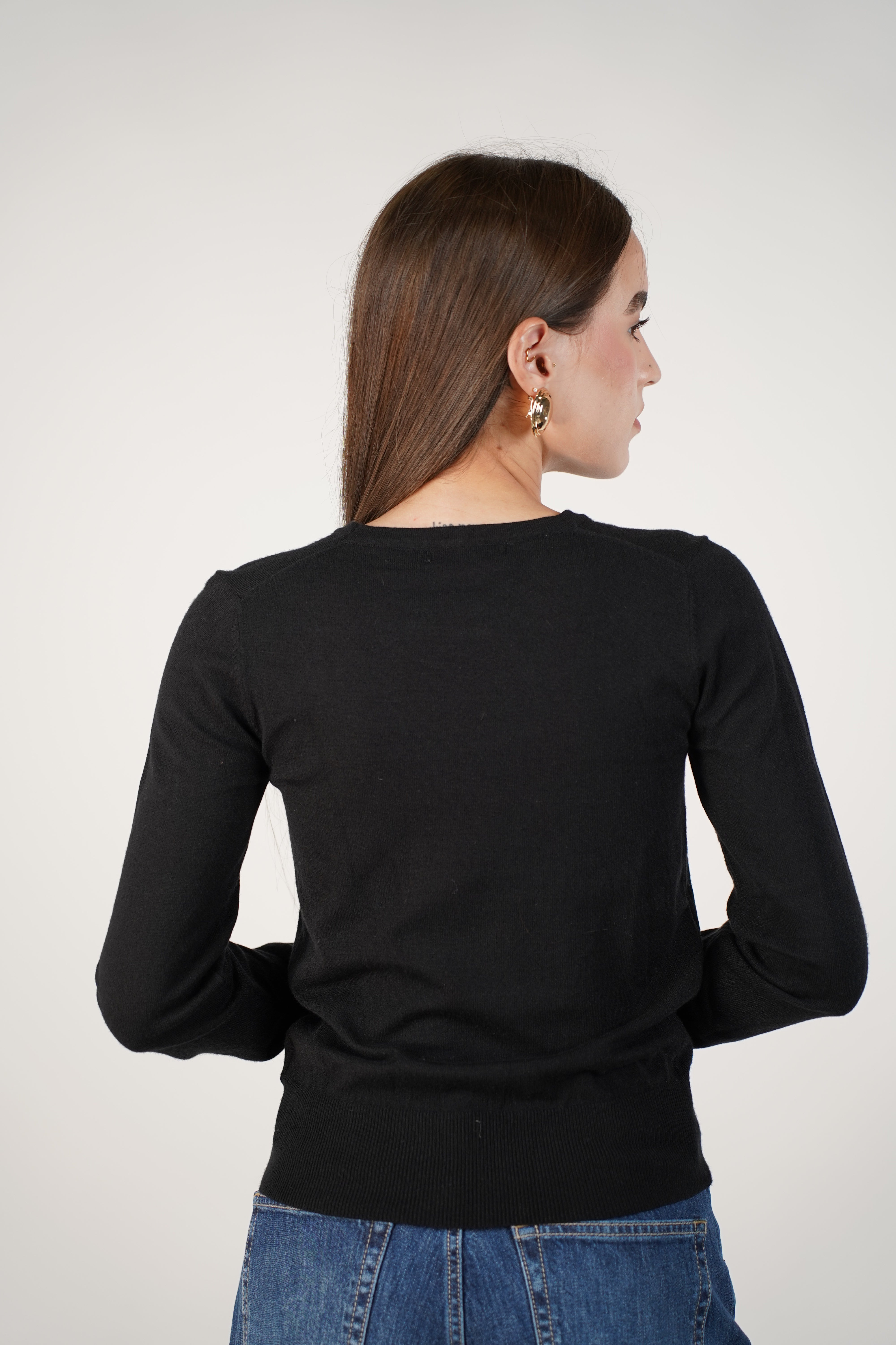 Love Tree Classic Knit Sweater – Everyday Essential with Gold Button Detail