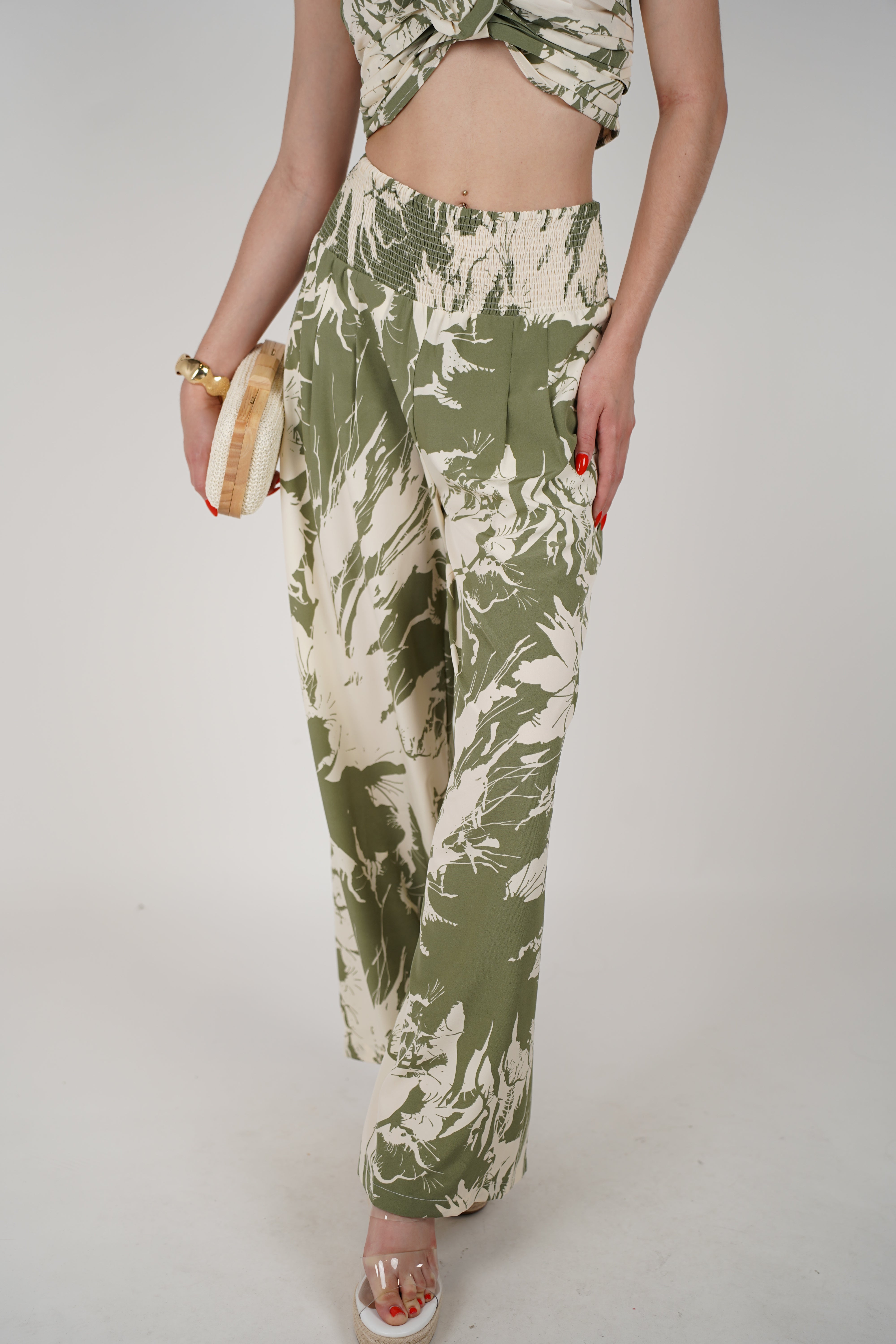 Kalia Two-Piece Set – Bandeau Top ; Wide-Leg Pants