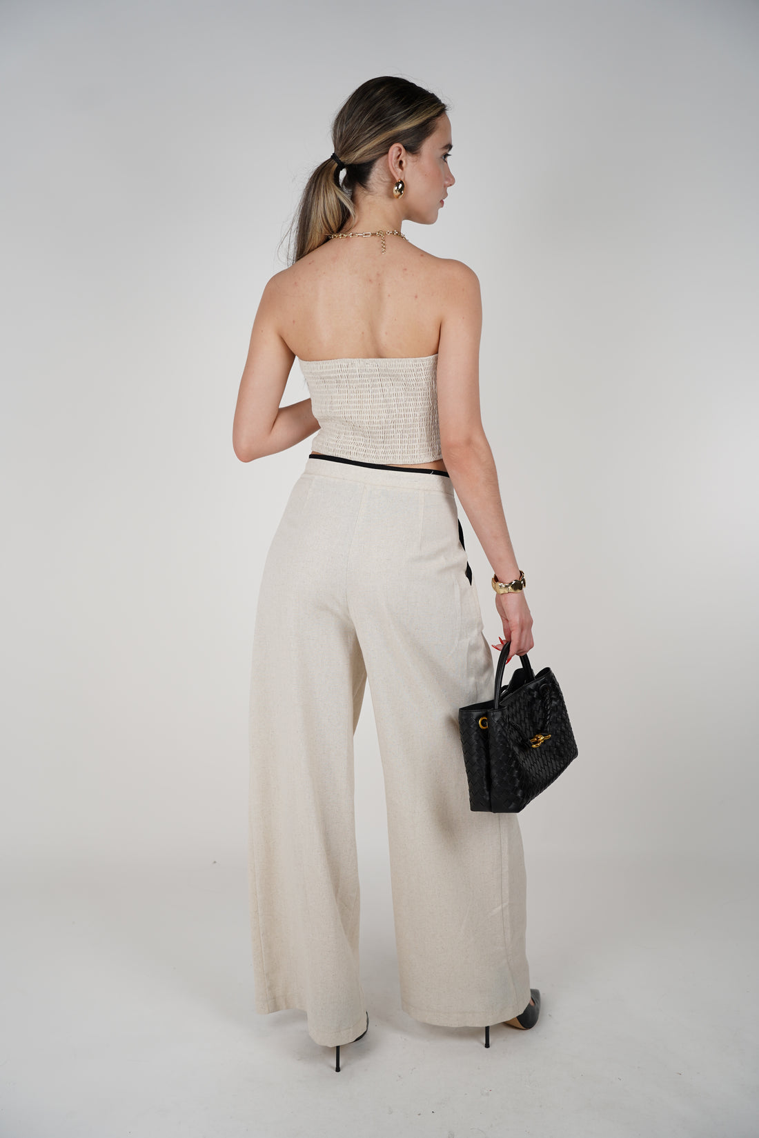 Kiva Strapless Pants Set – Sleek, Chic, and Effortless