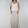 Wren Linen Smocked Maxi Skirt – Effortless Boho Tiered Style