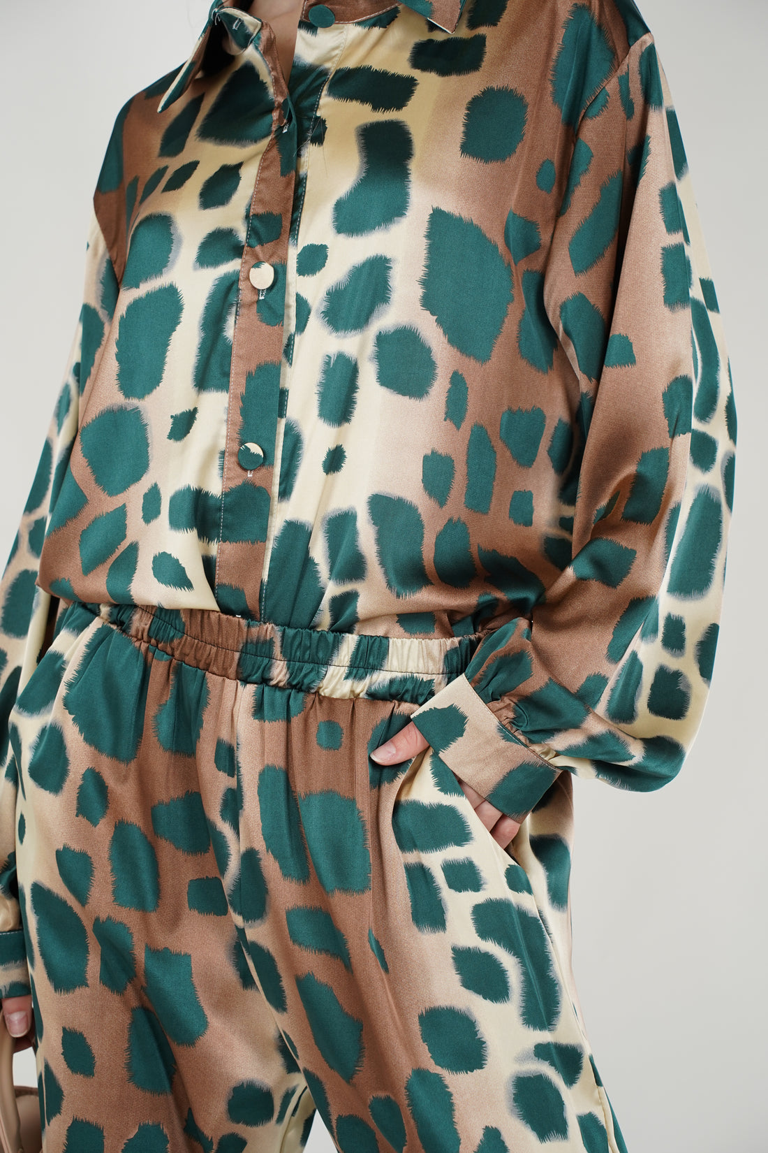 Velimra Leopard Stamped Pants Set