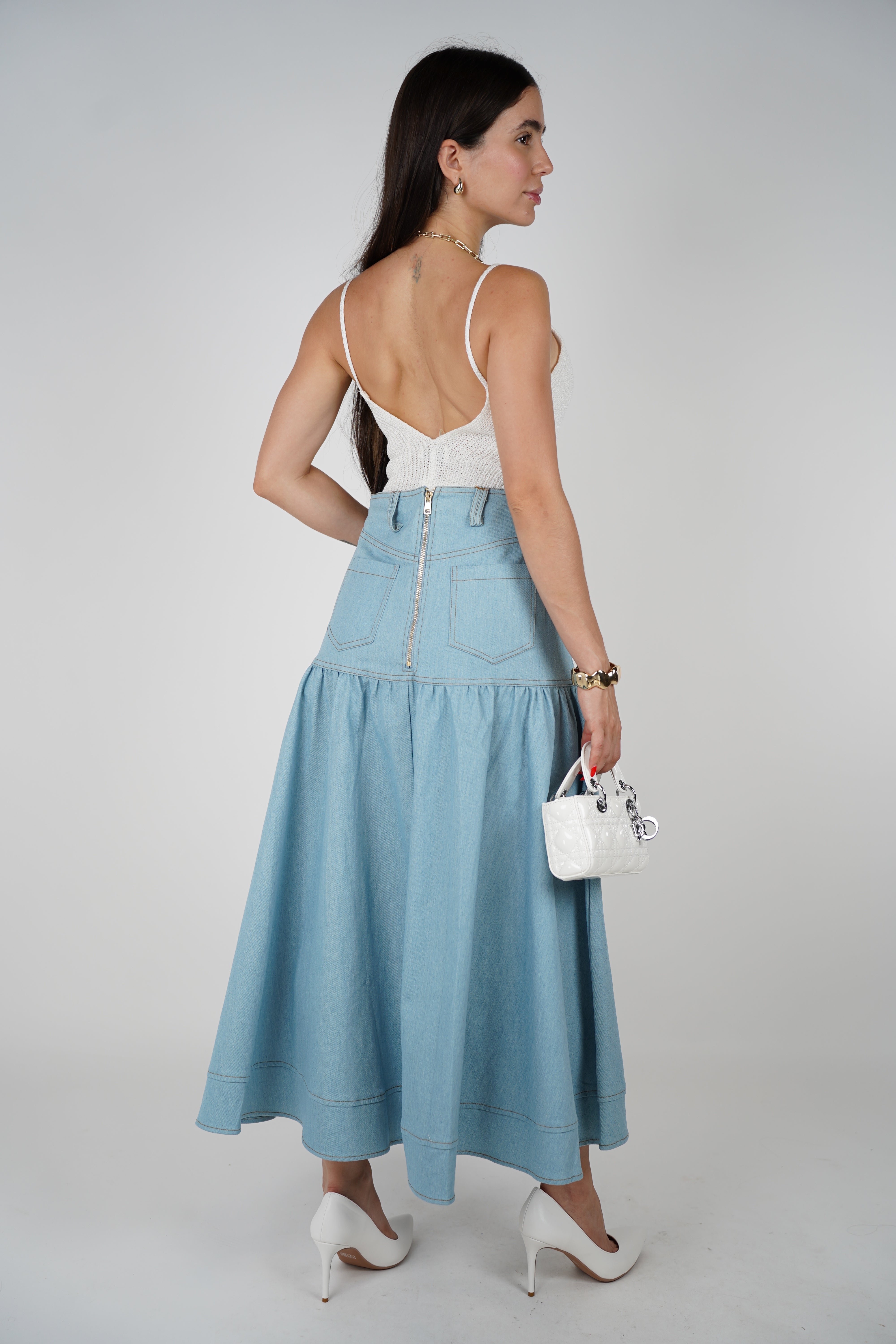 Oriya Maxi Skirt – A Chic Classic with Modern Structure