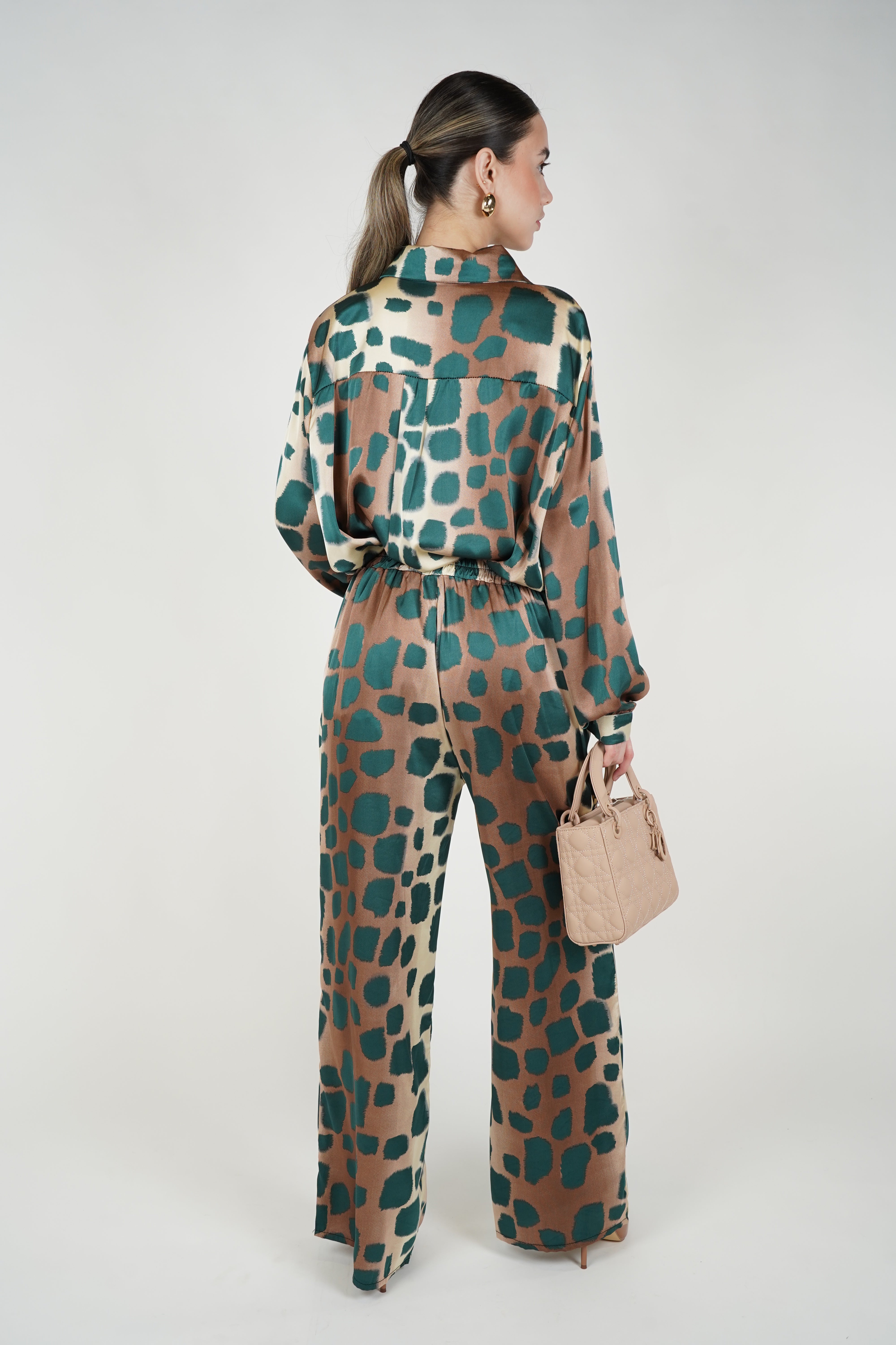 Velimra Leopard Stamped Pants Set