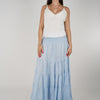 Wren Linen Smocked Maxi Skirt – Effortless Boho Tiered Style