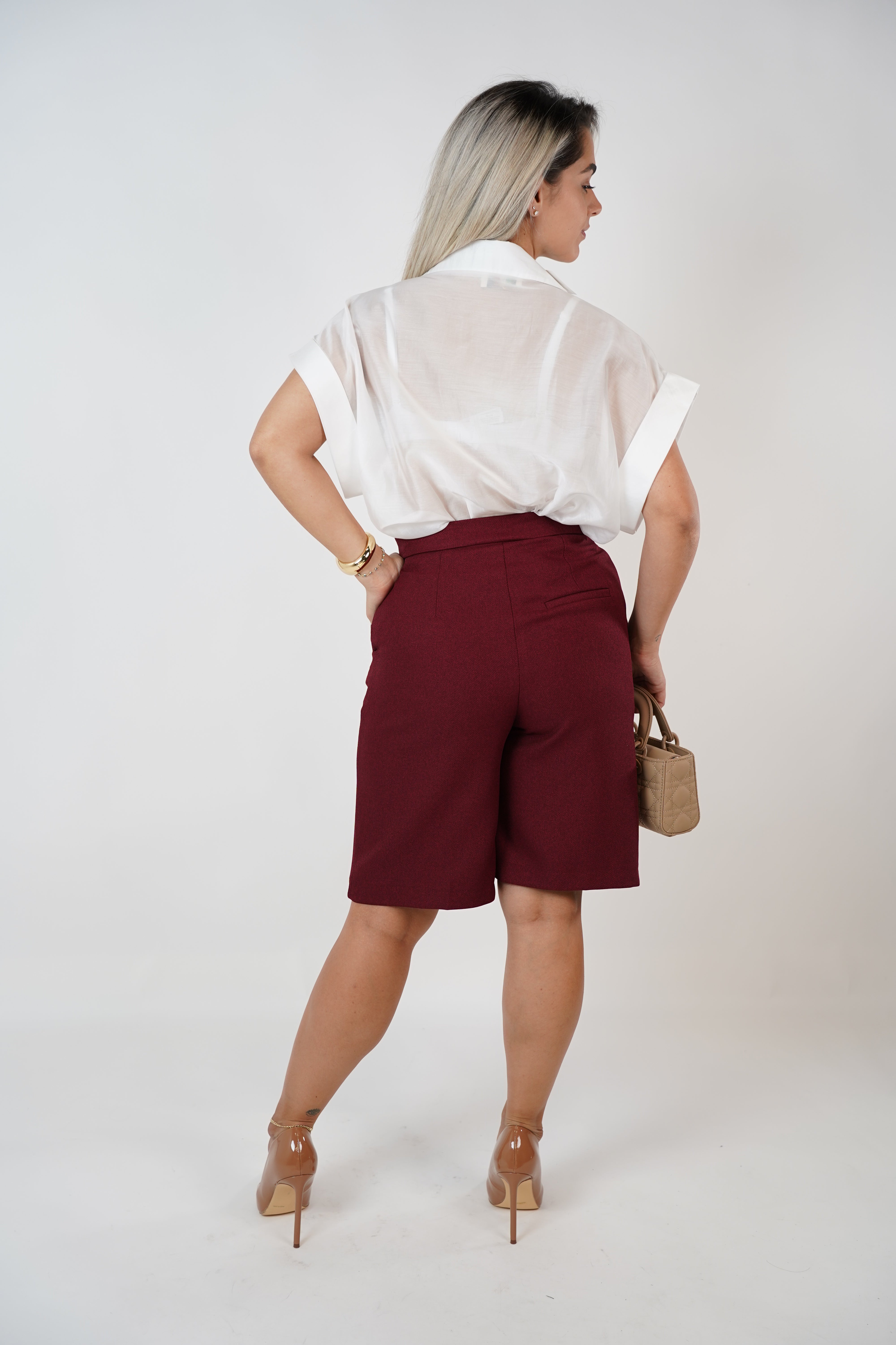 Sienna Bermudas – High-Waist Tailored Shorts