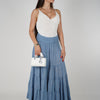 Wren Linen Smocked Maxi Skirt – Effortless Boho Tiered Style