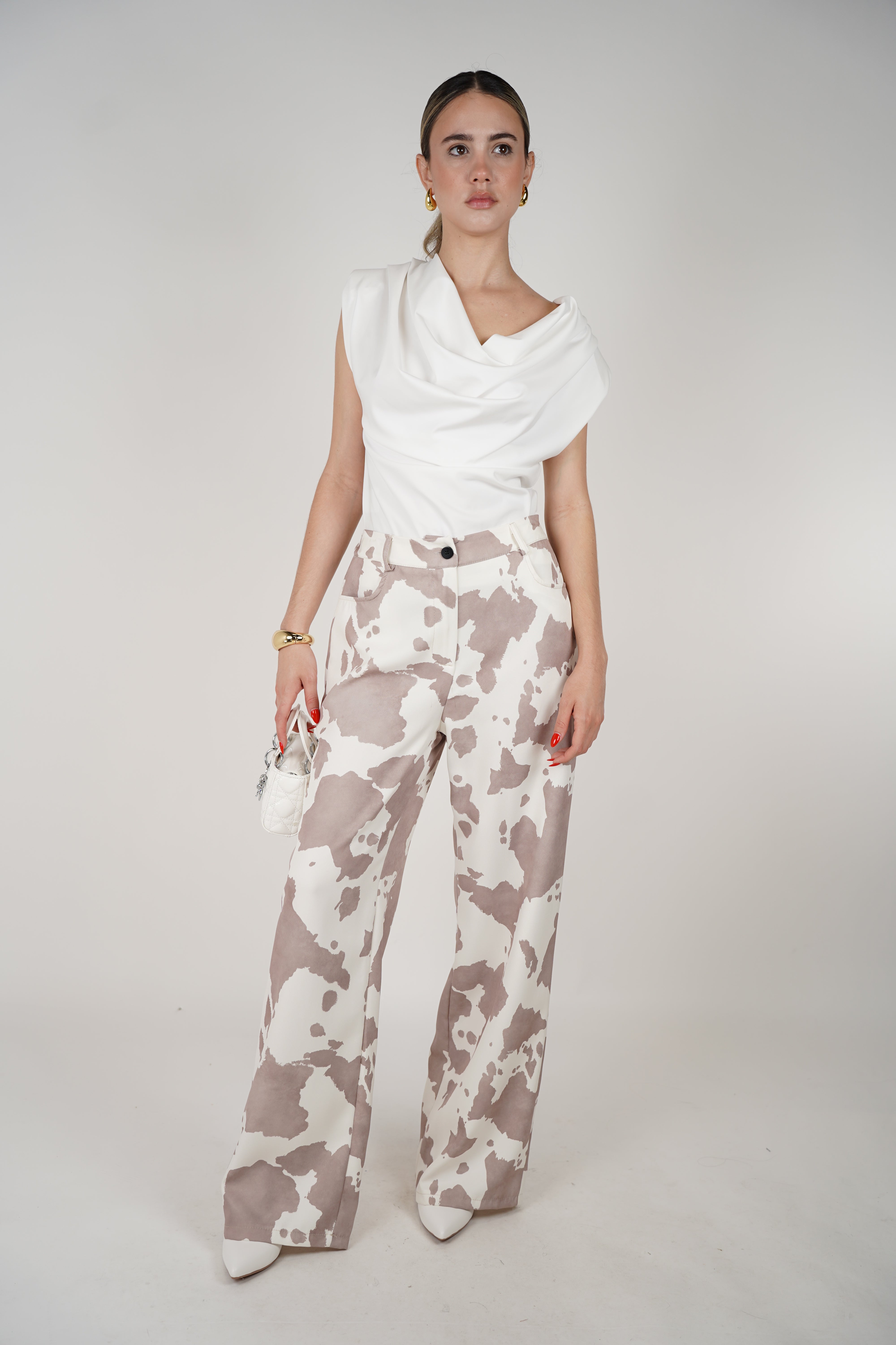 Lilianita Cow Bottoms – Bold Print, Effortless Elegance