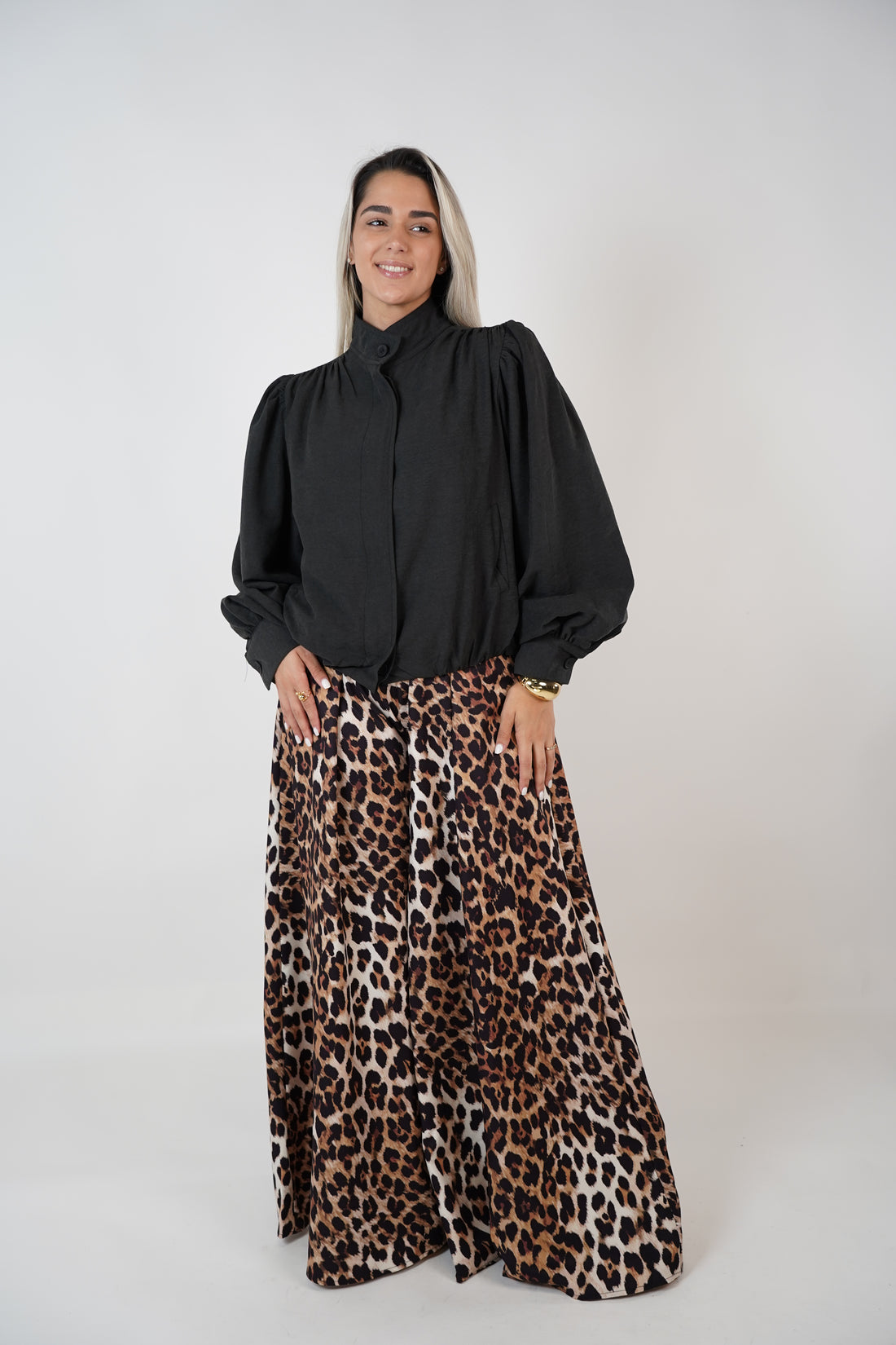 Romi Leopard Palazzo Pants – Bold Wide-Leg Statement Trousers