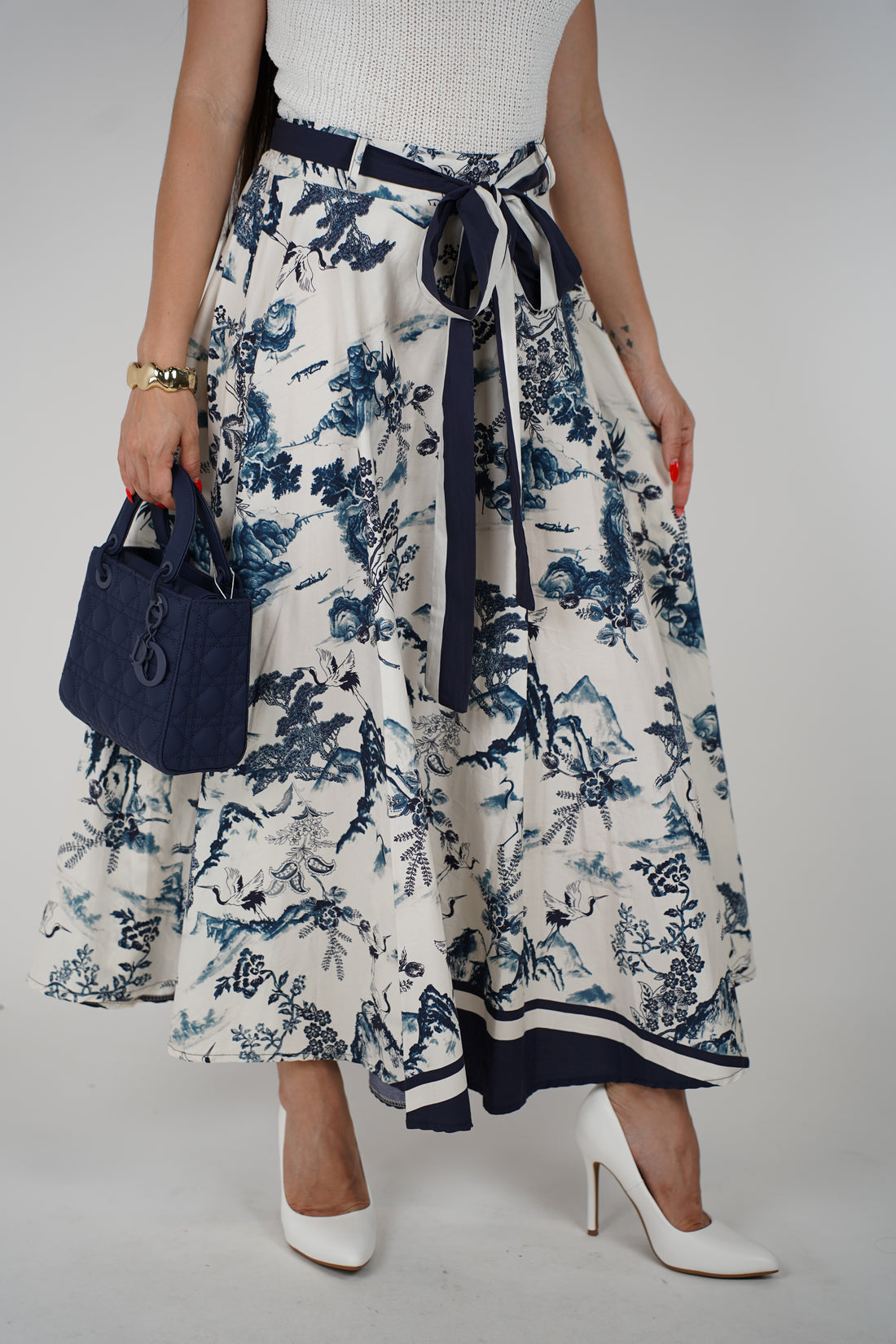 Aurea Toile Maxi Skirt – Timeless Elegance in Every Step