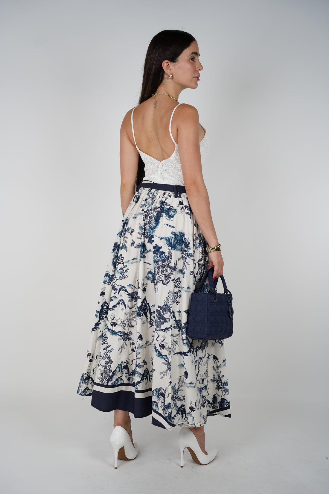 Aurea Toile Maxi Skirt – Timeless Elegance in Every Step