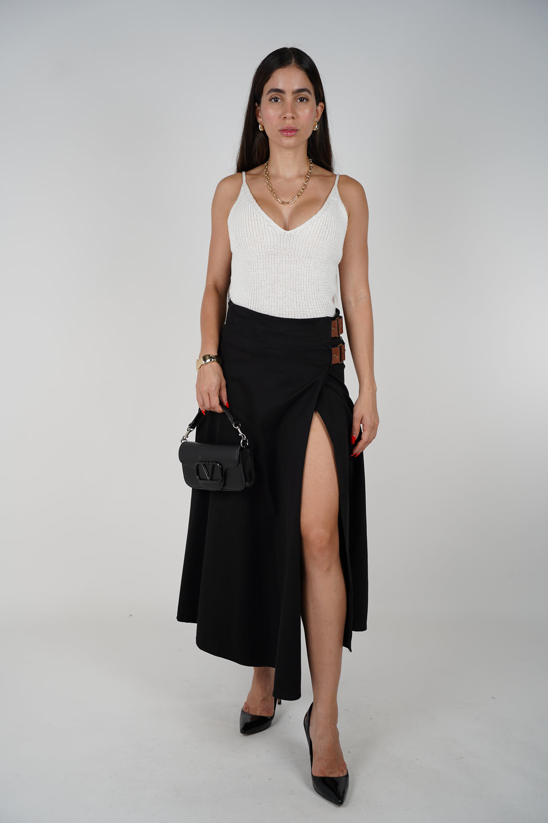 Fernanda Skirt – Leopard Print Statement with Belt Detail