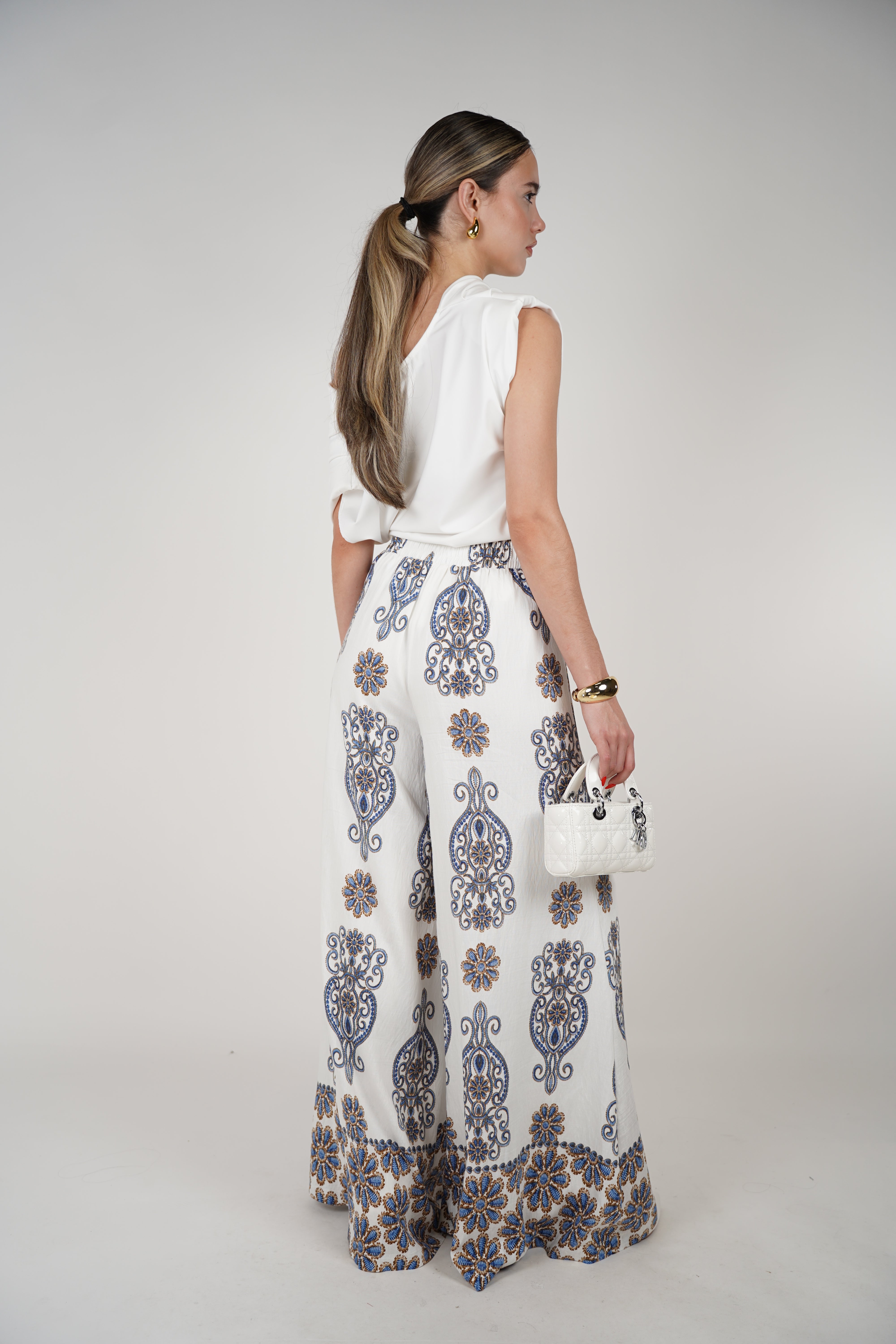 Vesa Flowy Pants – Printed Wide-Leg Linen Style