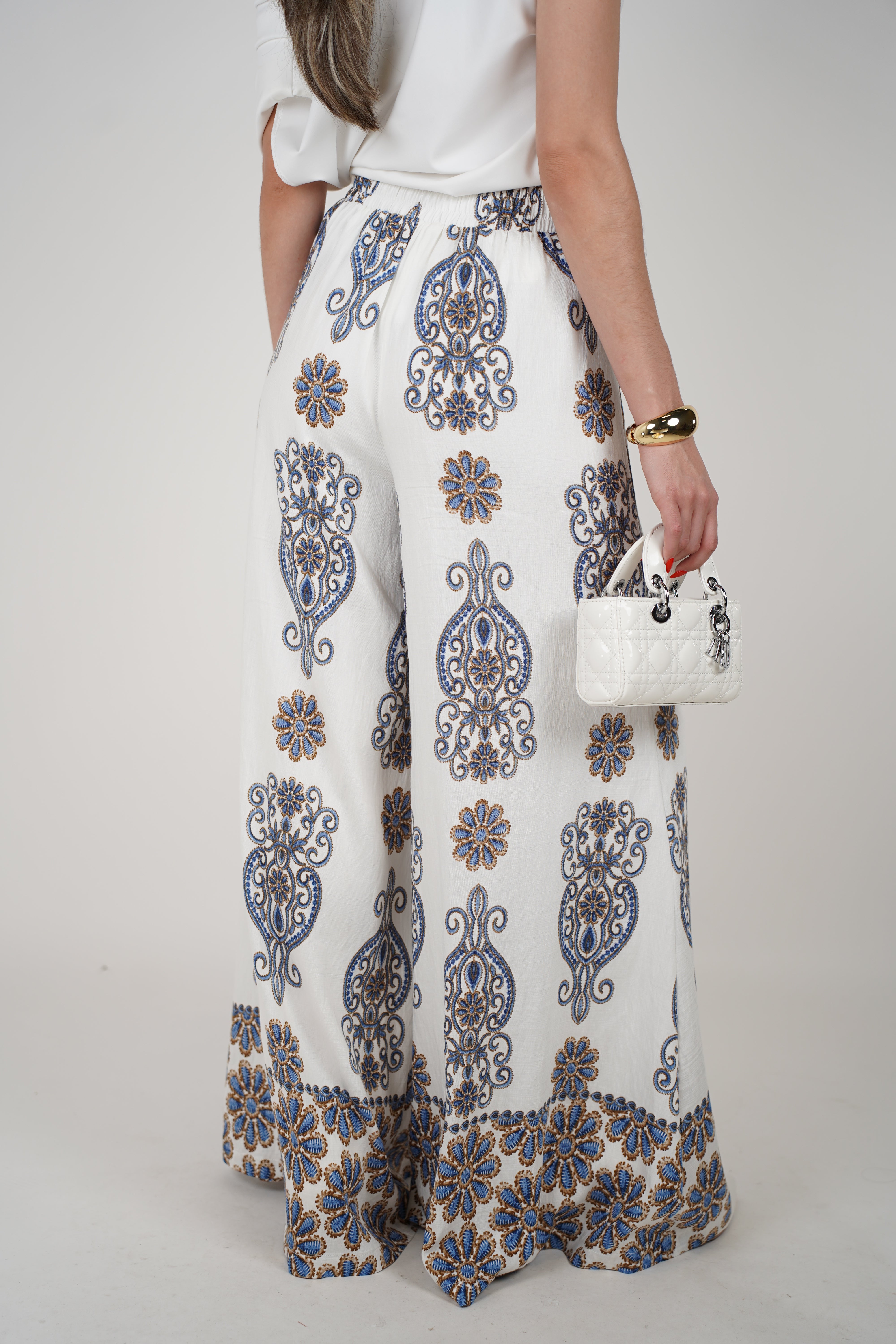 Vesa Flowy Pants – Printed Wide-Leg Linen Style