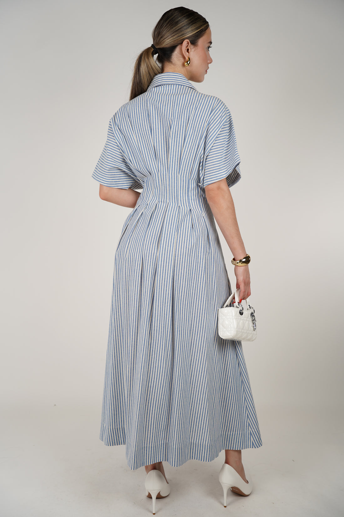 Seli Striped Maxi Dress – Button Down with Flowy Fit