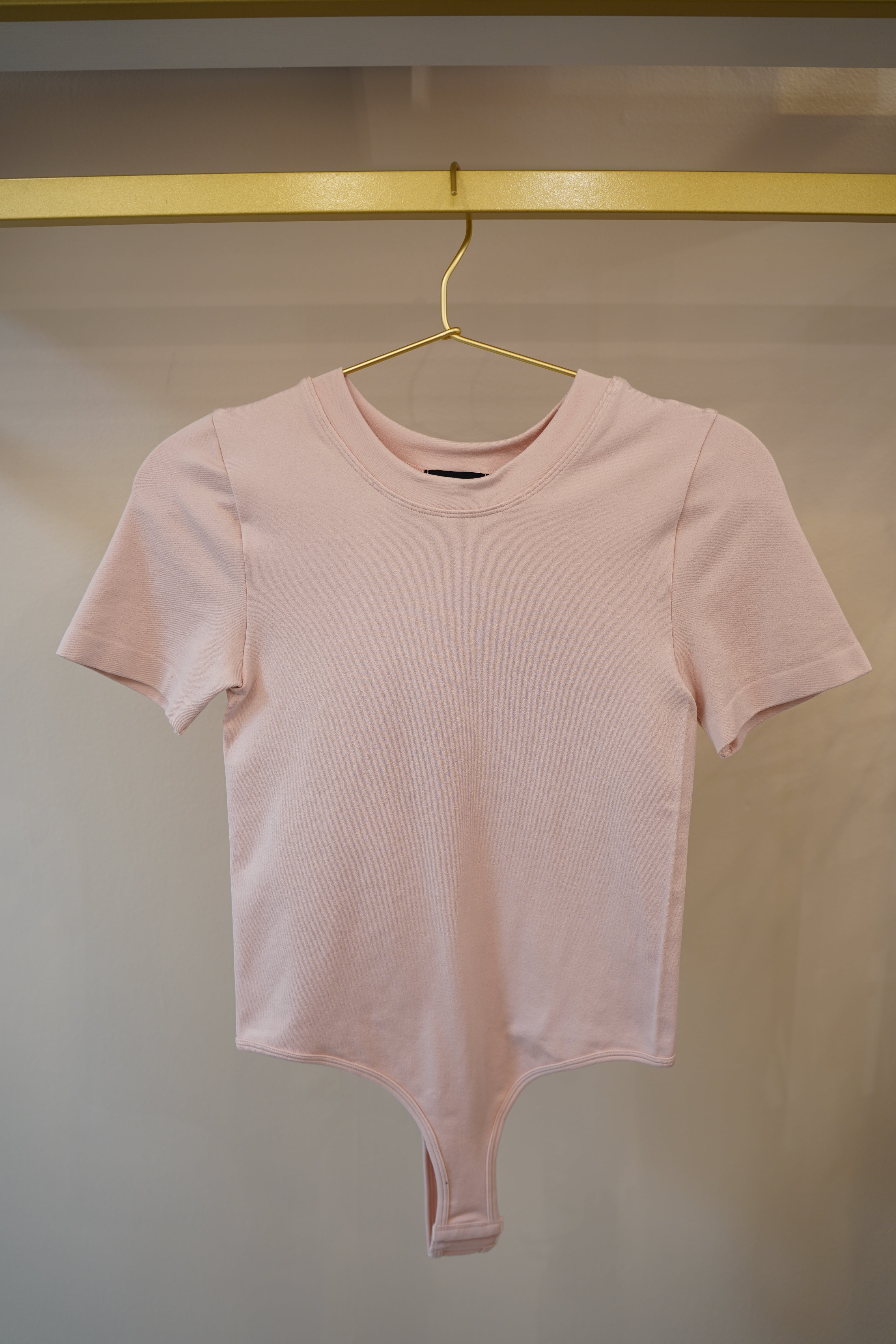 Round Neck Short Sleeve Bodysuit - Carema Boutique