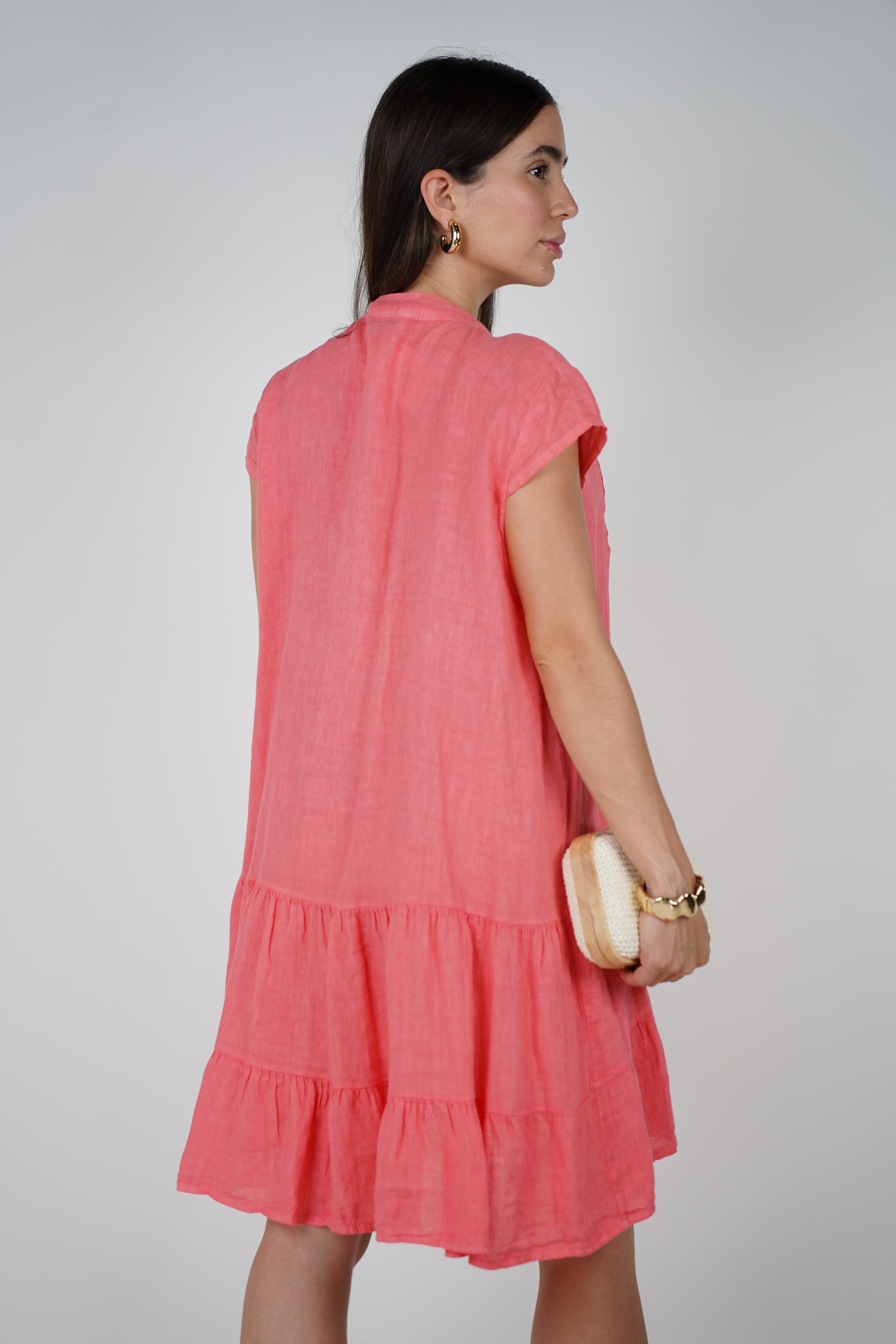 Rani Linen Dress – Effortless Tiered Style in Fresh Colors