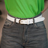 Zarah Classic Faux Leather Belt – Pebbled Finish with Gold Buckle in 3 Colors - Carema Boutique