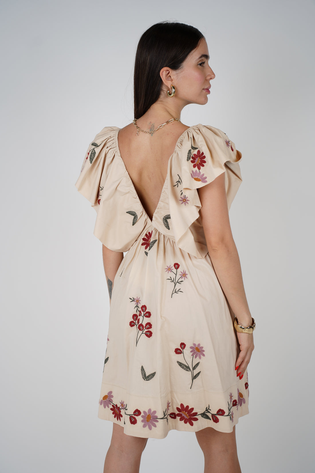 Claudette Mini Dress – Flirty Florals with a Statement Bow