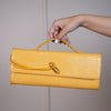 MariaElene Metallic Snake-Embossed Clutch – Structured Handle Bag in 6 Colors - Carema Boutique