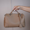 RosaMarie Soft Ruched Shoulder Bag – Gathered Top Handle Purse in 5 Colors - Carema Boutique