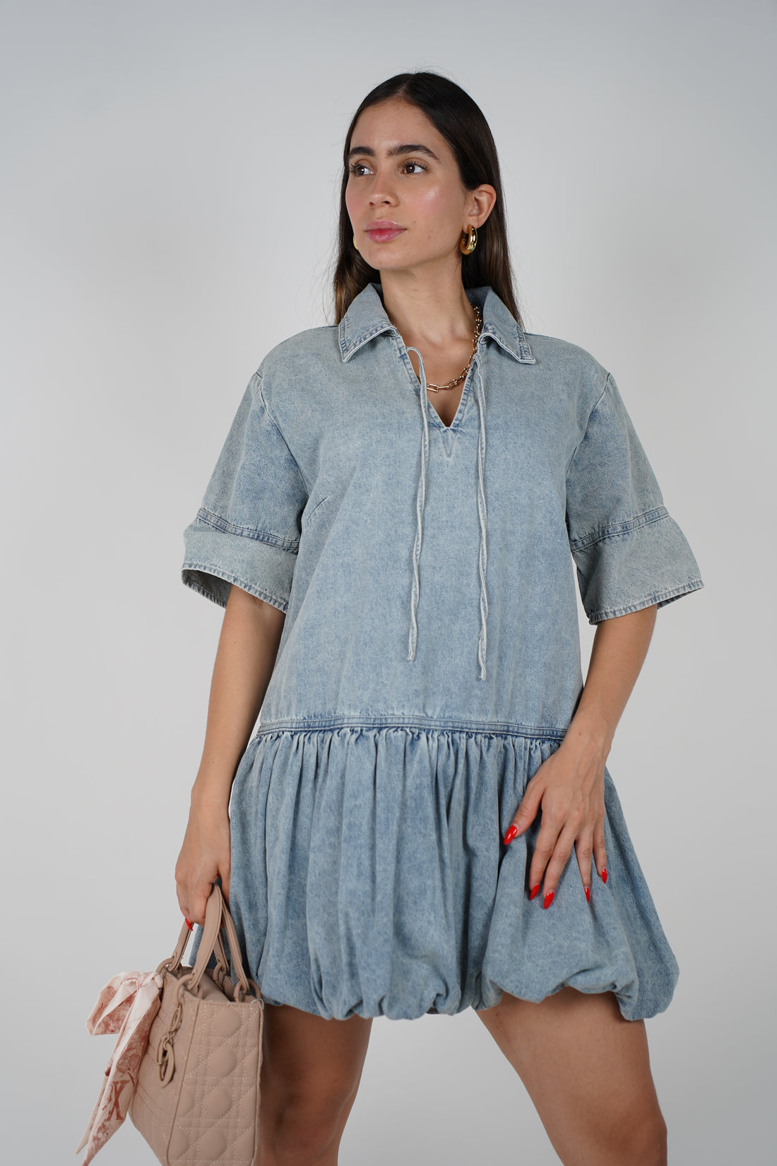 Yuliana Denim Dress – Playful, Relaxed, and On-Trend