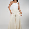 Jina Flowy Pants – Crisp Wide-Leg Statement