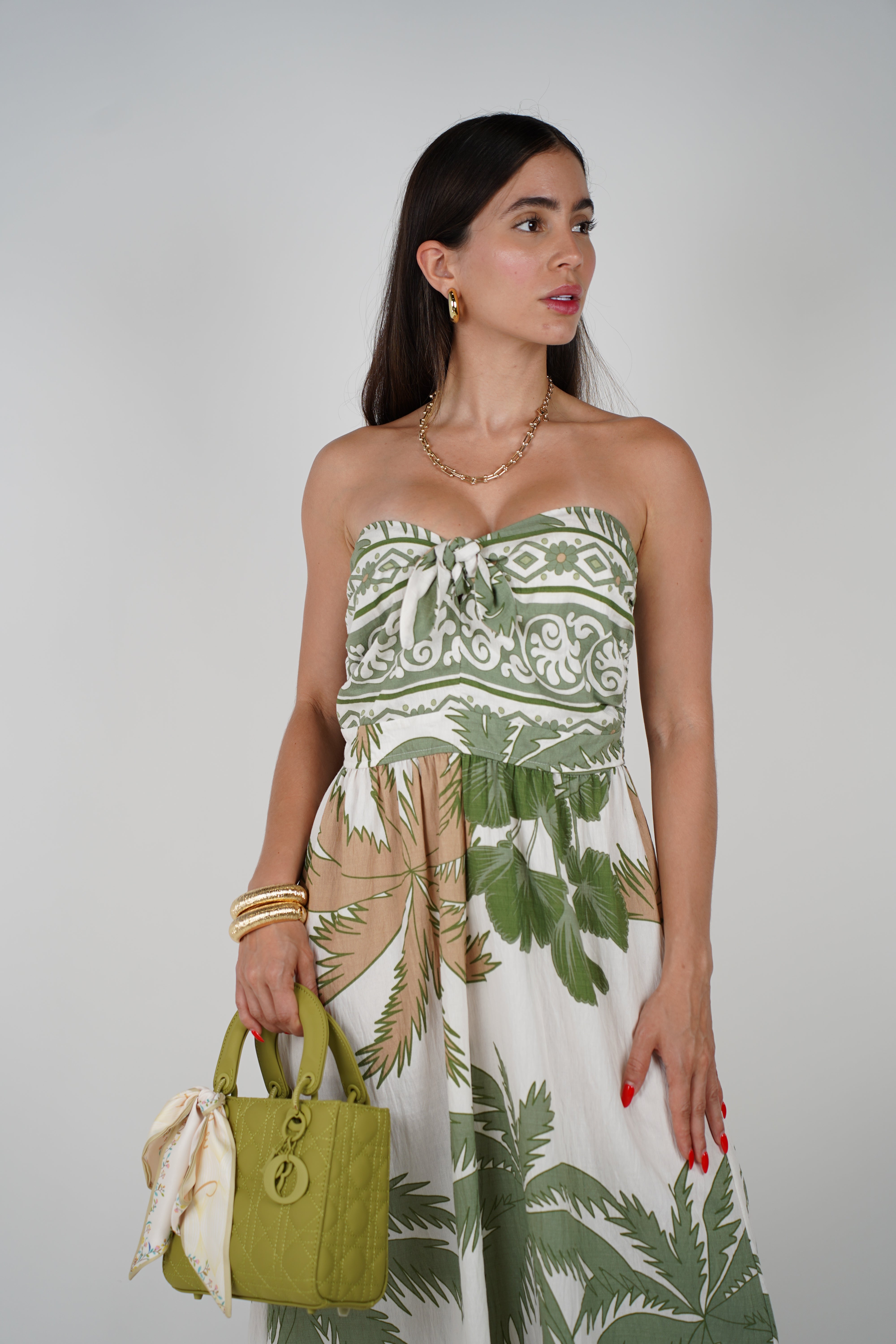 Tavi Jumpsuit – Strapless Tropical Print One-Piece