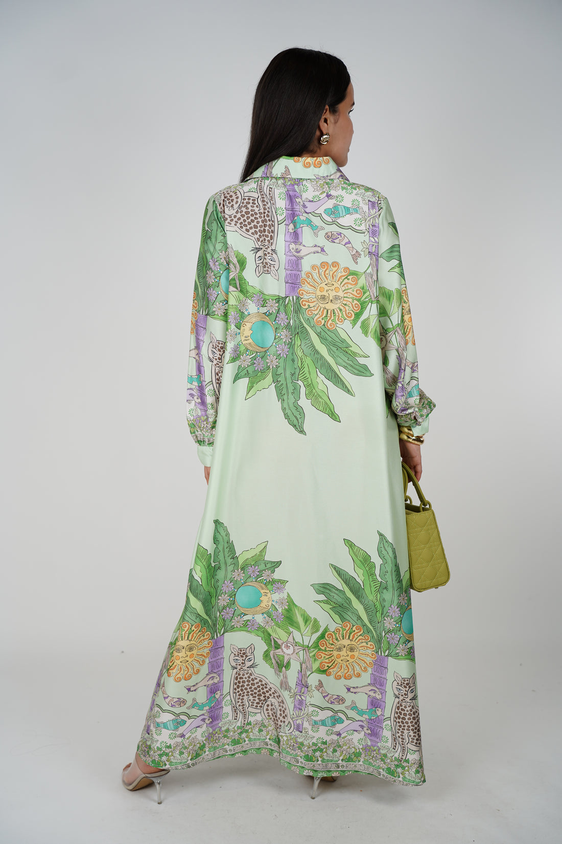 Monica Stamped Dress – Luxe Print in Motion