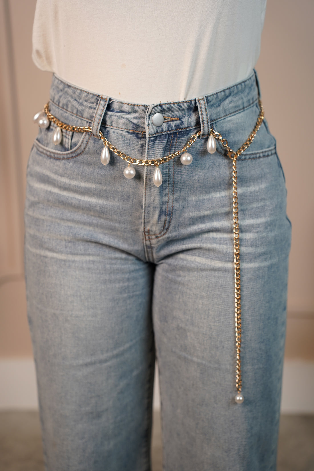 Chain Pearls Belt - Carema Boutique