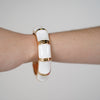 Zairel Chunky Bracelet – Bold Marbled Bangle in Warm Tones