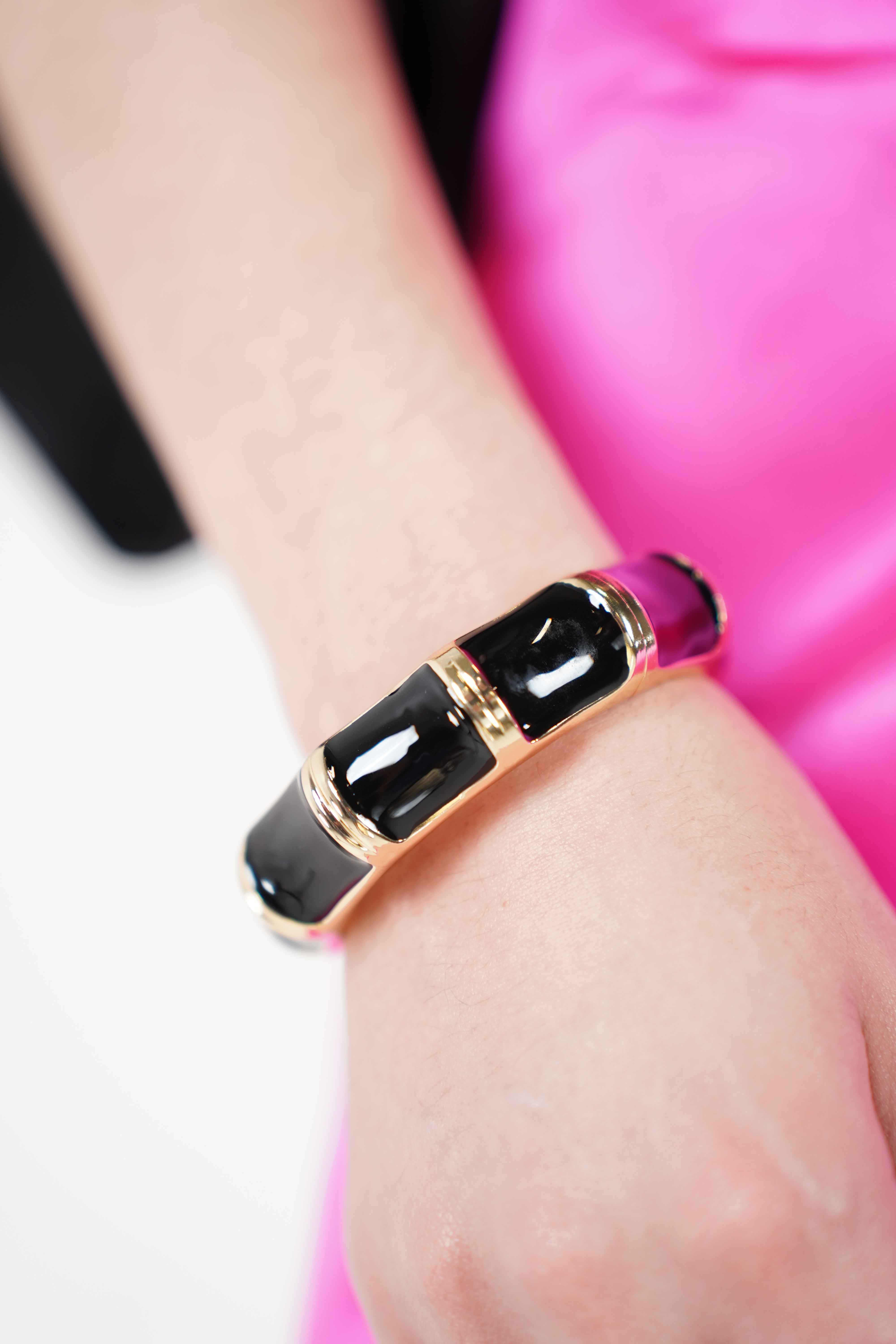 Zairel Chunky Bracelet – Bold Marbled Bangle in Warm Tones