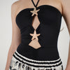 Gold Starfish Bodysuit – Coastal Glam Cut-Out One-Piece