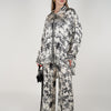 Daily Silk Pants Set – Monochrome Jungle Print Lounge Look