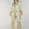 Daily Silk Pants Set – Monochrome Jungle Print Lounge Look