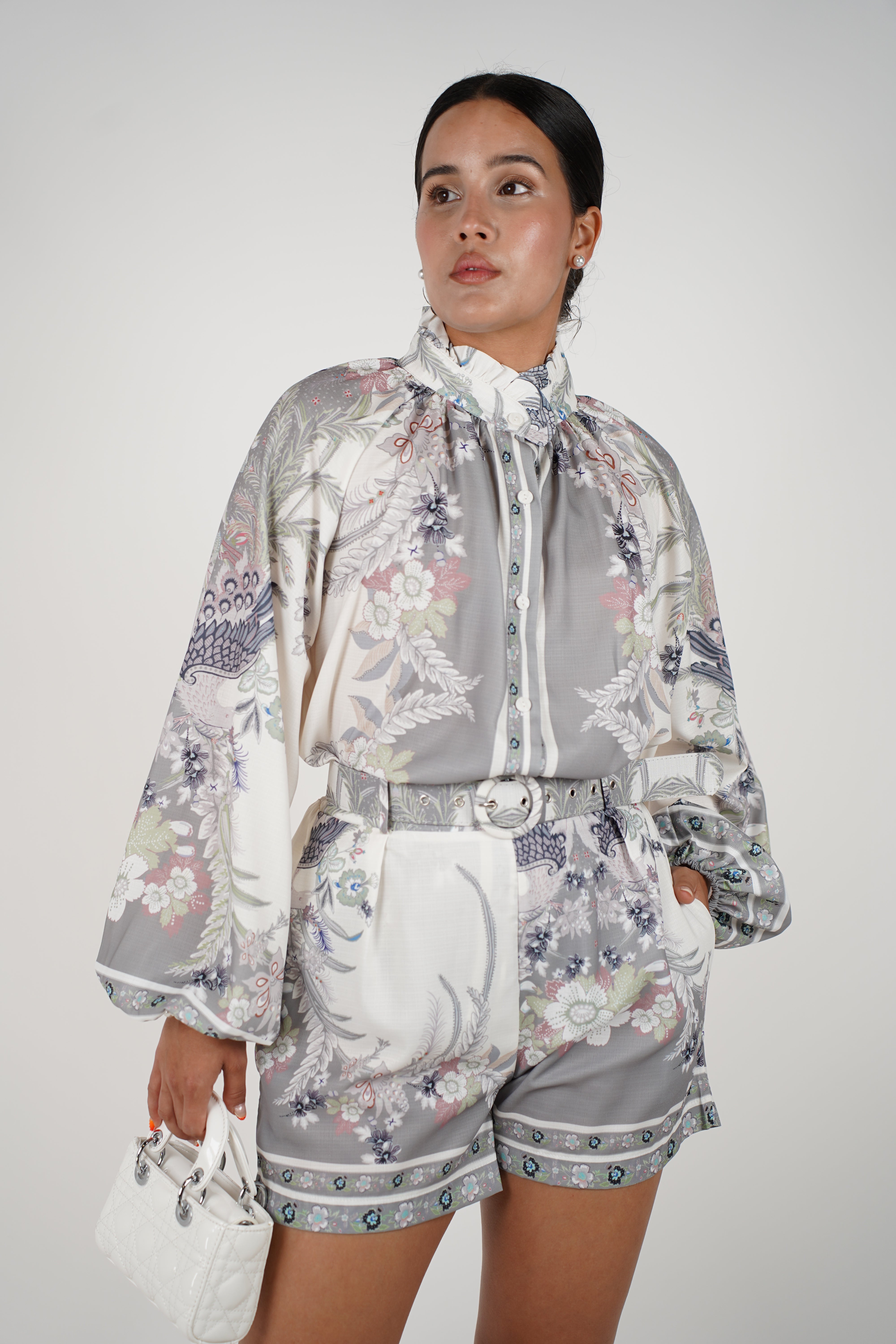 Veliri Shorts Set – Elegant Print and Effortless Grace