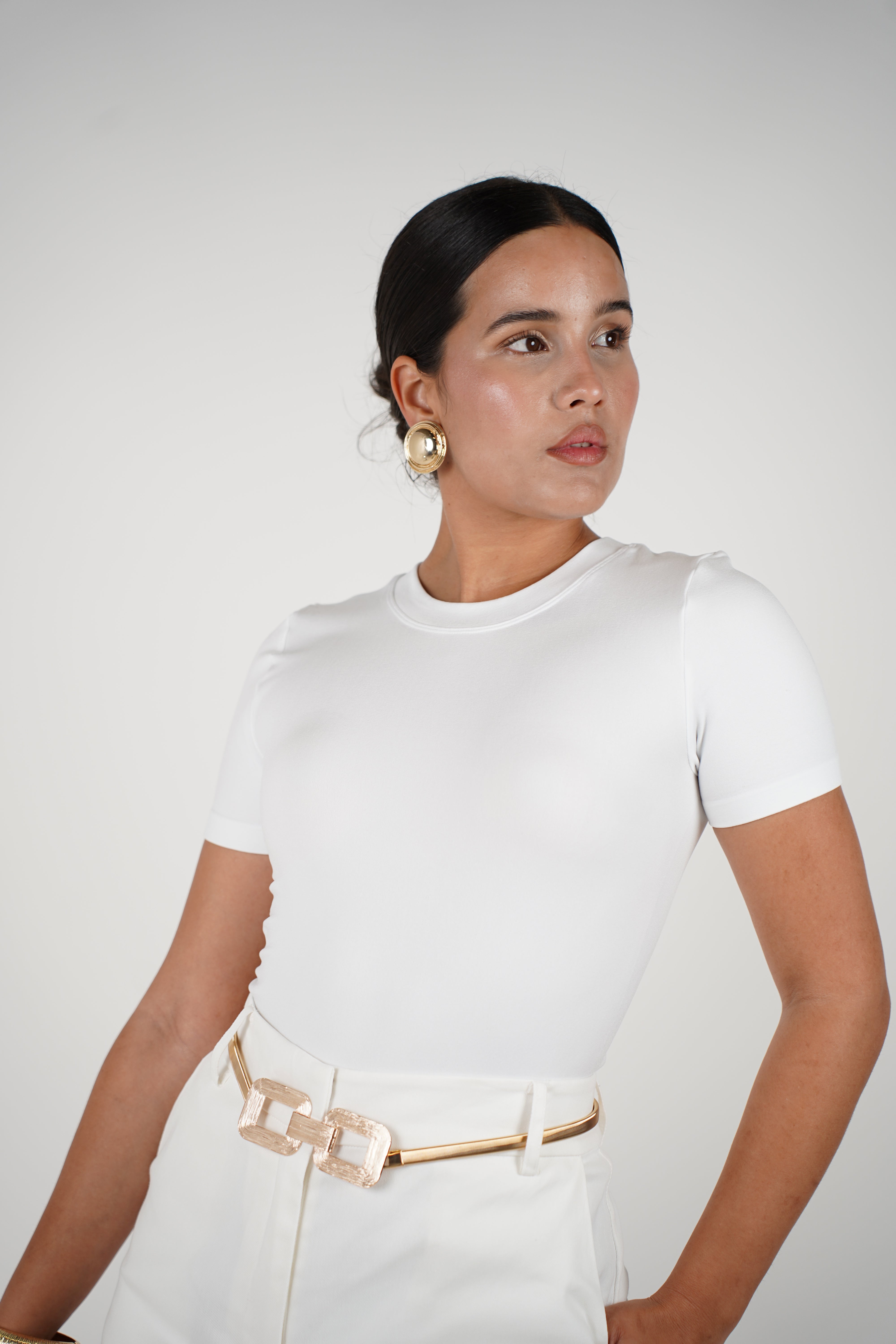 Round Neck Short Sleeve Bodysuit