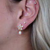 Oasis Earrings – Sparkling Petals with a Delicate Drop