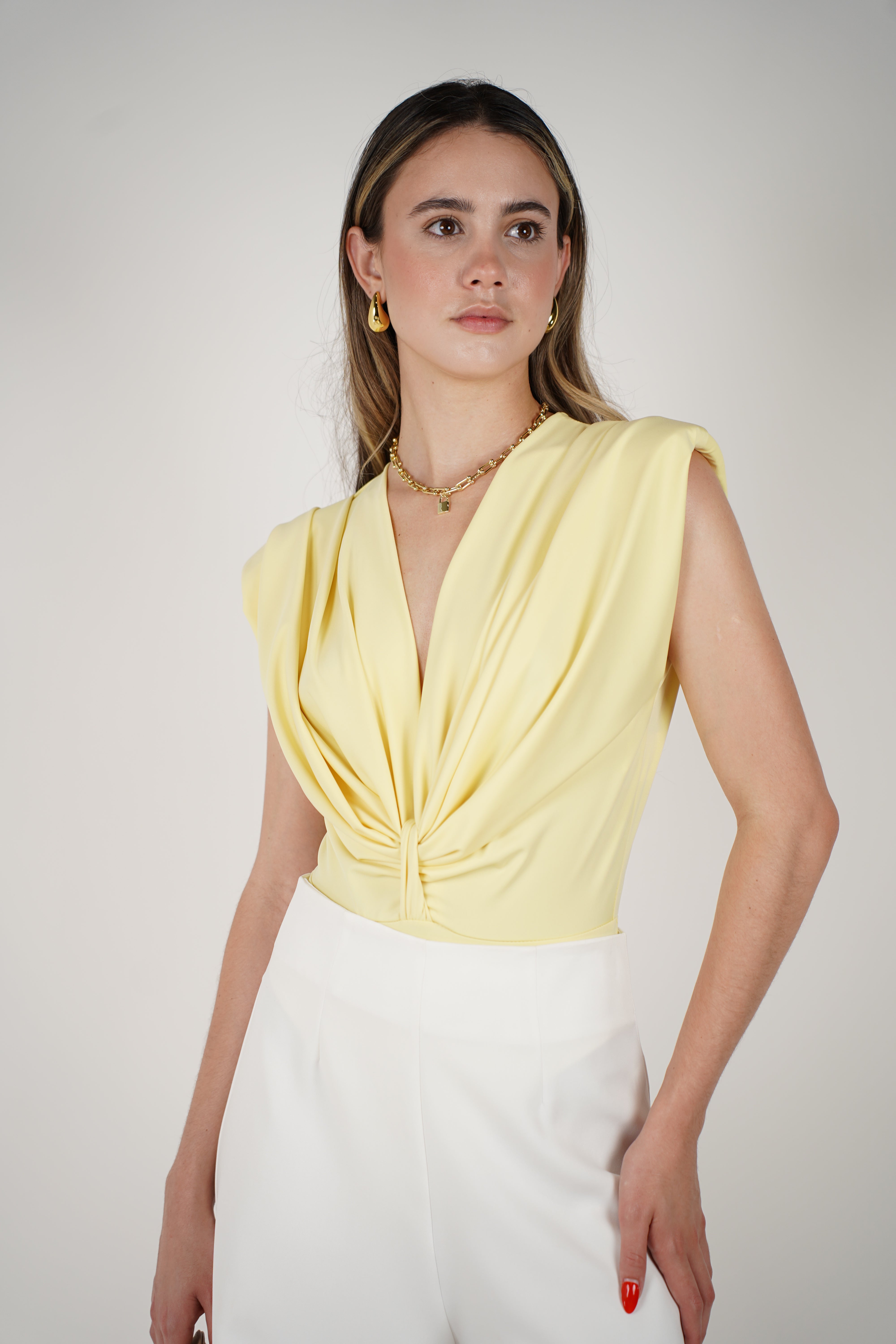 Marcela Bodysuit – Sleek, Draped & Effortless