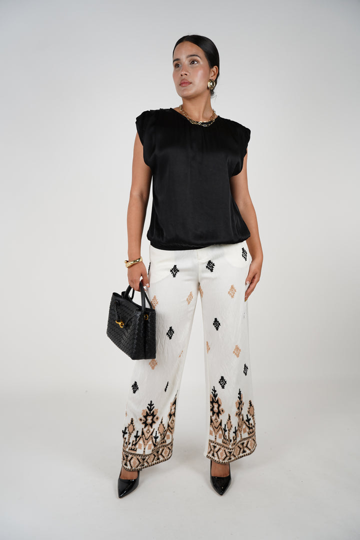 Caleni Silk Blouse – Effortless Satin Elegance