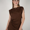 Sira Soft Top – Draped Sleeveless Knit Tee