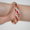 Kirel Striped Bracelet – Bold Color Pops with Golden Elegance