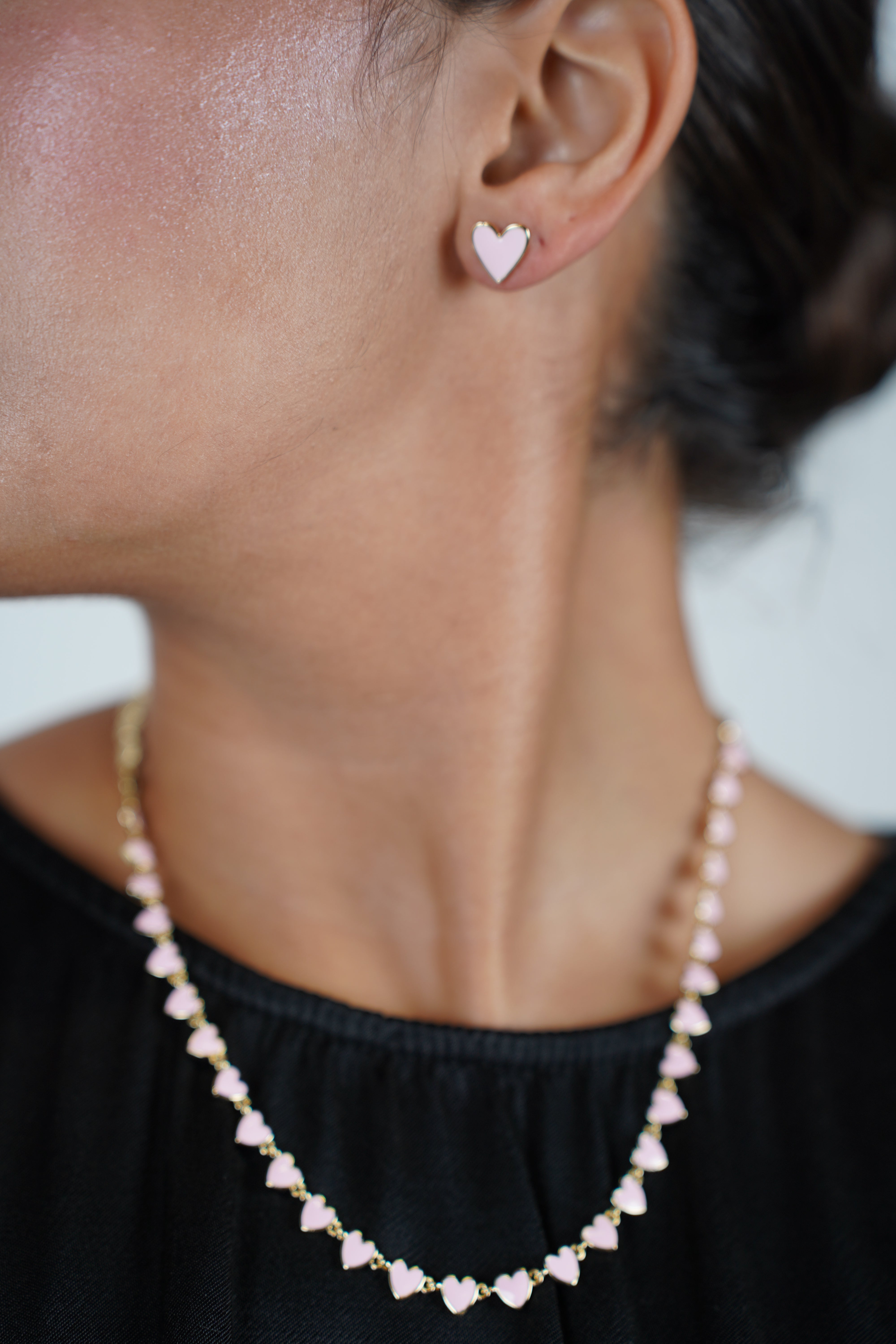 Calixy Mini Hearts Necklace Set – Sweet Pops of Color in a Dainty Duo