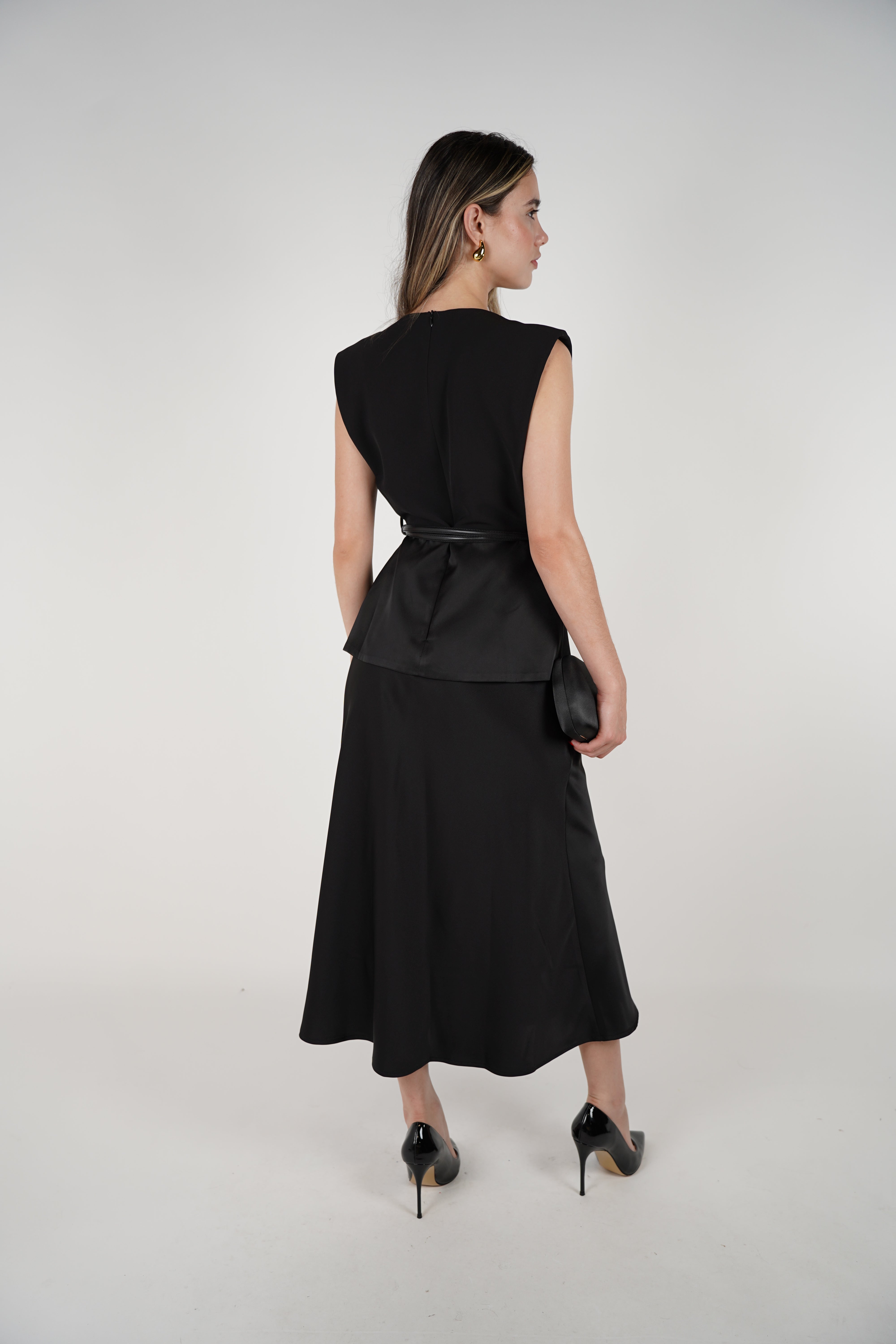 Luma Belted Maxi Dress – Black or Beige