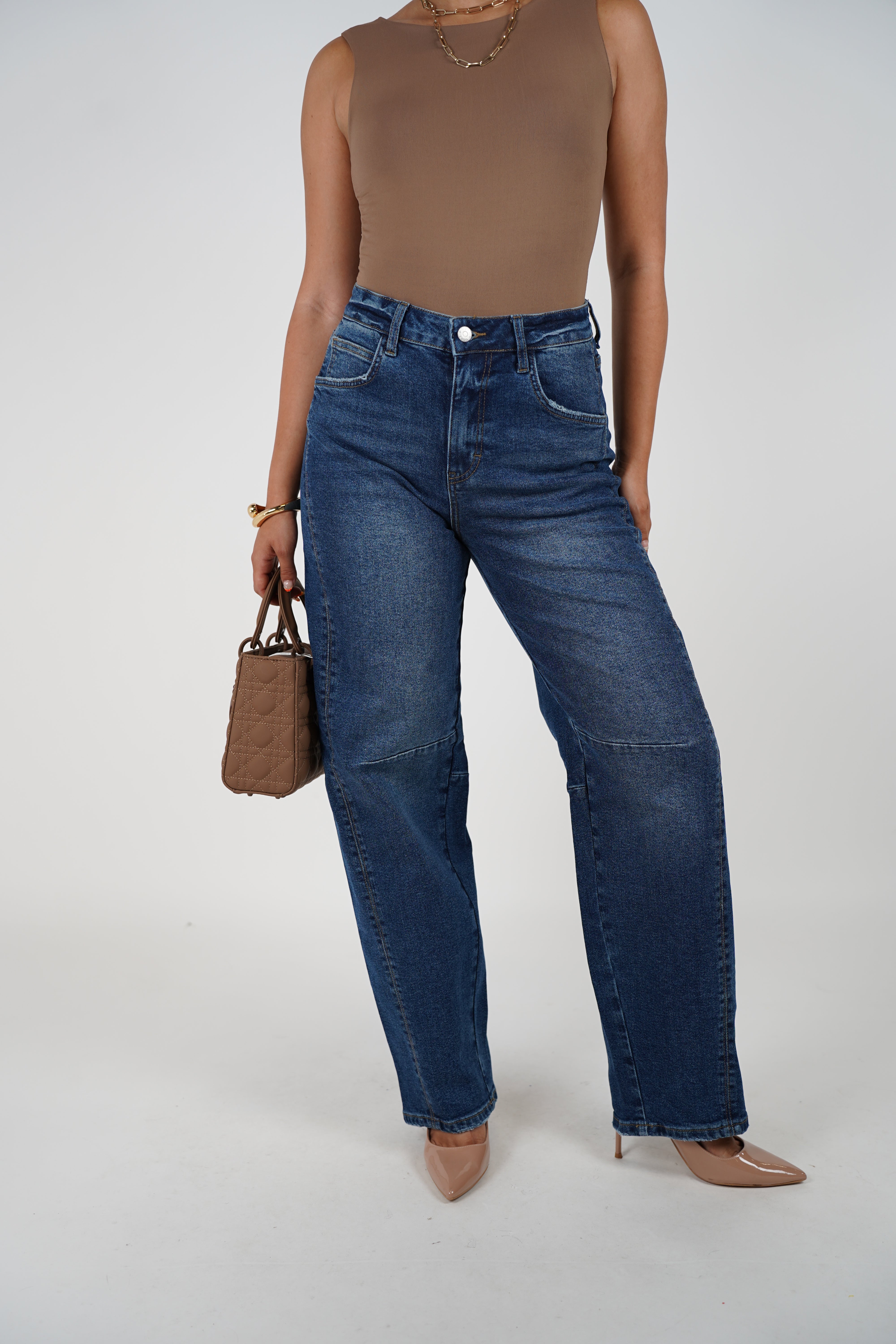 Zia Barrel Jean – Dark Wash Everyday Barrel Fit