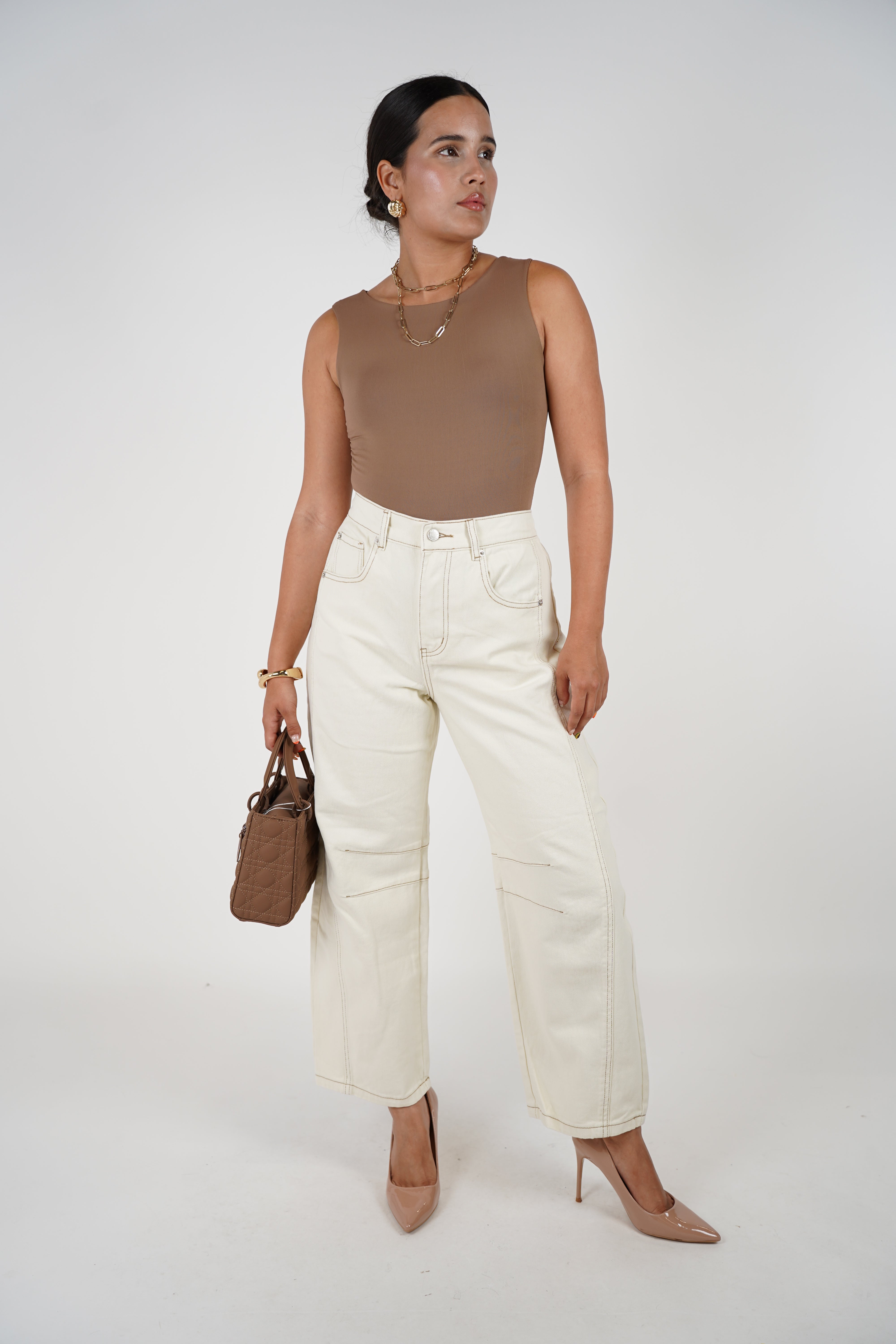 Meli Barrel Jeans – Sleek, Sculpted & Street-Chic