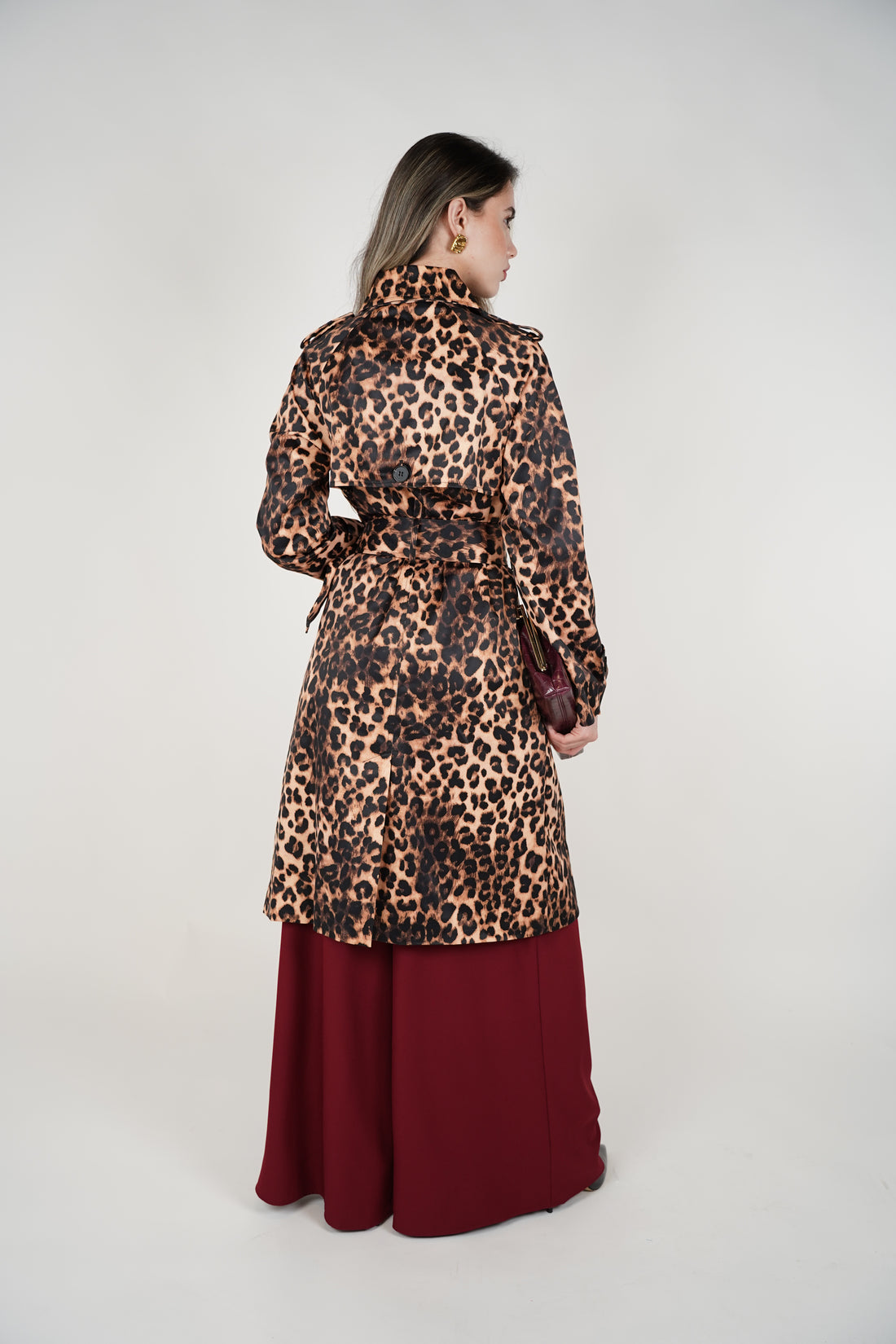 Fayen Leopard Trench Coat – Classic Animal Print Statement Piece